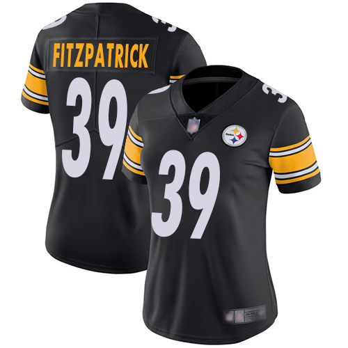 Women Pittsburgh Steelers Football #39 Limited Black Minkah Fitzpatrick Home Vapor Untouchable Nike NFL Jersey